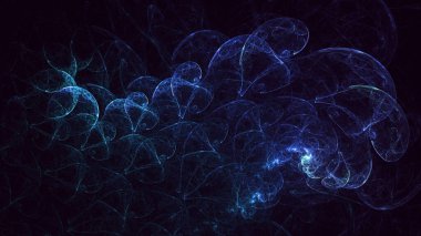 3D, soyut çok renkli teknoloji fraktal ışık arkaplanı oluşturuluyor