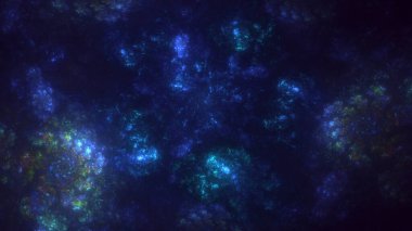 3D, soyut çok renkli teknoloji fraktal ışık arkaplanı oluşturuluyor