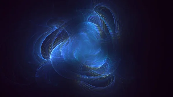 3Dレンダリング抽象的な多色技術のフラクタルライト背景 — ストック写真