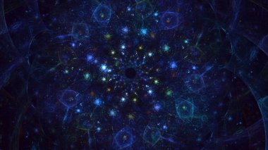 Soyut çember ışık arkaplanı oluşturuluyor