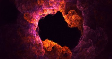 Soyut çok renkli fraktal ışık arkaplanı 3B görüntüleme