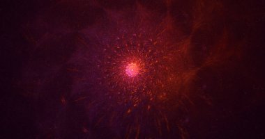 Soyut çok renkli fraktal ışık arkaplanı 3B görüntüleme