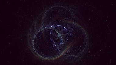 Soyut çok renkli fraktal ışık arkaplanı 3B görüntüleme