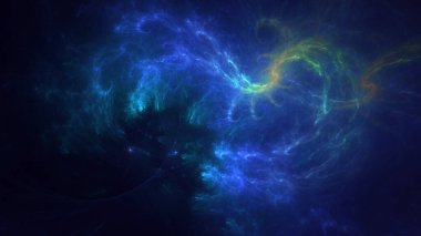 Soyut çok renkli fraktal ışık arkaplanı 3B görüntüleme