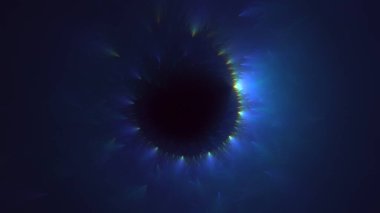 3D, soyut çok renkli teknoloji fraktal ışık arkaplanı oluşturuluyor