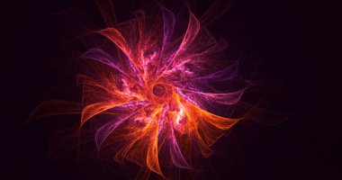3D, soyut çok renkli teknoloji fraktal ışık arkaplanı oluşturuluyor