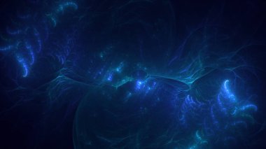 3D, soyut çok renkli teknoloji fraktal ışık arkaplanı oluşturuluyor