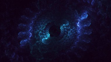 3D, soyut çok renkli teknoloji fraktal ışık arkaplanı oluşturuluyor