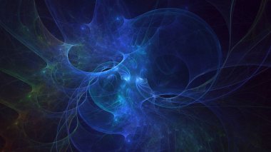 3D, soyut çok renkli teknoloji fraktal ışık arkaplanı oluşturuluyor