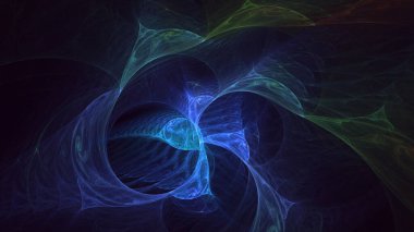 3D, soyut çok renkli teknoloji fraktal ışık arkaplanı oluşturuluyor