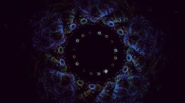 Soyut çember ışık arkaplanı oluşturuluyor