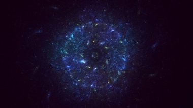 Soyut çember ışık arkaplanı oluşturuluyor