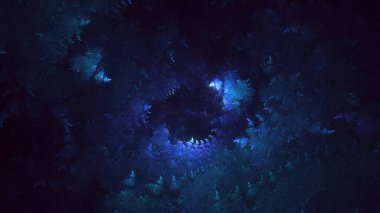 3D, soyut çok renkli teknoloji fraktal ışık arkaplanı oluşturuluyor