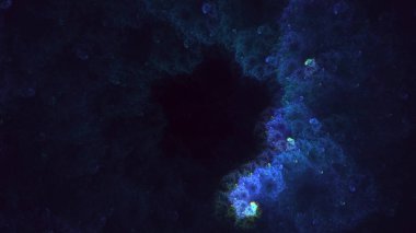 3D, soyut çok renkli teknoloji fraktal ışık arkaplanı oluşturuluyor