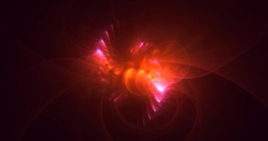 3D, soyut çok renkli teknoloji fraktal ışık arkaplanı oluşturuluyor