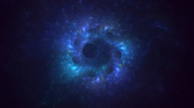 3D görüntüleme soyut mavi teknoloji fraktal arkaplan