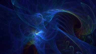 3D görüntüleme soyut mavi teknoloji fraktal arkaplan