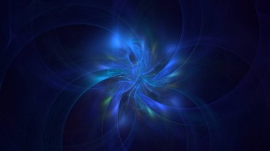 3D görüntüleme soyut mavi teknoloji fraktal arkaplan