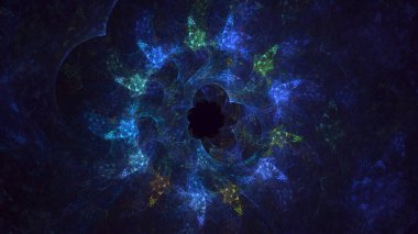 3B soyut yuvarlak ışık arkaplanı oluşturma