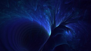 3D görüntüleme soyut mavi teknoloji fraktal arkaplan