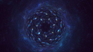 3B soyut yuvarlak ışık arkaplanı oluşturma