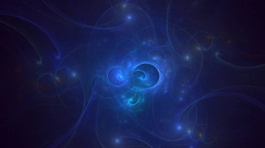 3D görüntüleme soyut mavi teknoloji fraktal arkaplan
