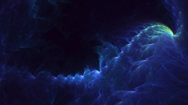 3D görüntüleme soyut mavi teknoloji fraktal arkaplan