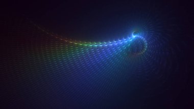 3D görüntüleme teknolojisi soyut fraktal arkaplan