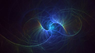3D görüntüleme teknolojisi soyut fraktal arkaplan