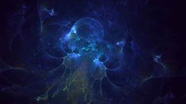 3D görüntüleme teknolojisi soyut fraktal arkaplan