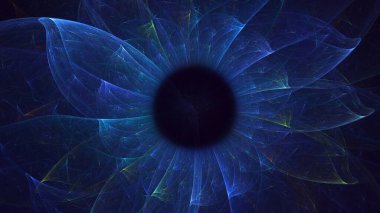 3D görüntüleme teknolojisi soyut fraktal arkaplan