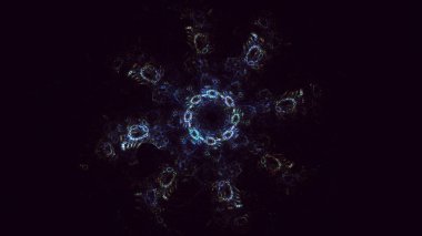 3D görüntüleme teknolojisi soyut fraktal arkaplan