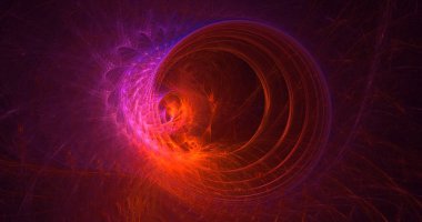 3D görüntüleme teknolojisi soyut fraktal arkaplan