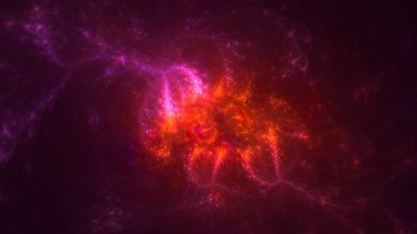 3B soyut renkli fraktal ışık arkaplanı oluşturma