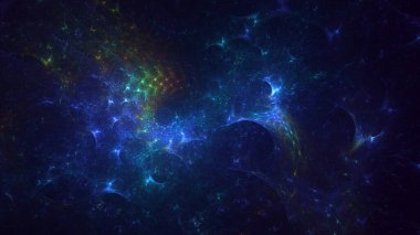 3B soyut renkli fraktal ışık arkaplanı oluşturma