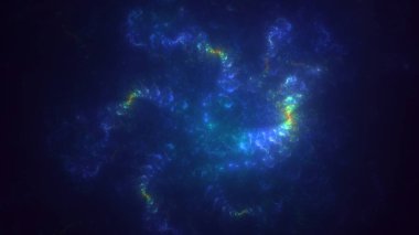 3B soyut renkli fraktal ışık arkaplanı oluşturma