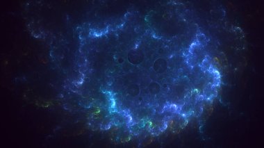 3D, soyut çok renkli teknoloji fraktal ışık arkaplanı oluşturuluyor