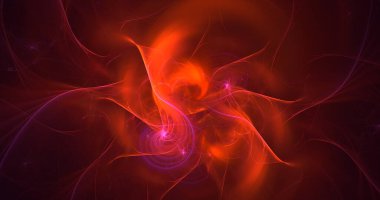 3D, soyut çok renkli teknoloji fraktal ışık arkaplanı oluşturuluyor