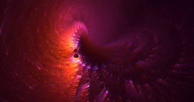 3D, soyut çok renkli teknoloji fraktal ışık arkaplanı oluşturuluyor