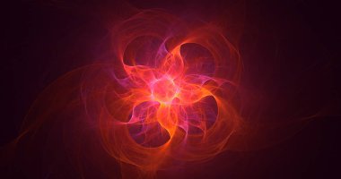 3D, soyut çok renkli teknoloji fraktal ışık arkaplanı oluşturuluyor