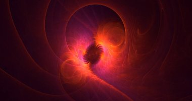 3D, soyut çok renkli teknoloji fraktal ışık arkaplanı oluşturuluyor