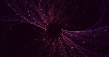 3D, soyut çok renkli teknoloji fraktal ışık arkaplanı oluşturuluyor