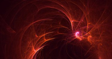 3D, soyut çok renkli teknoloji fraktal ışık arkaplanı oluşturuluyor