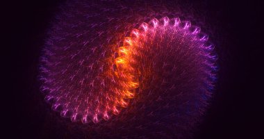 3D, soyut çok renkli teknoloji fraktal ışık arkaplanı oluşturuluyor