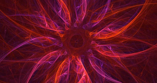 Weergave Abstracte Meerkleurige Technologie Fractal Licht Achtergrond — Stockfoto