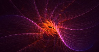 Soyut çok renkli fraktal ışık arkaplanı 3B görüntüleme