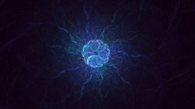 3B soyut yuvarlak ışık arkaplanı oluşturma