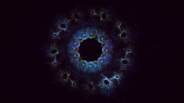 3B soyut yuvarlak ışık arkaplanı oluşturma