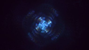 3B soyut renkli fraktal ışık arkaplanı oluşturma