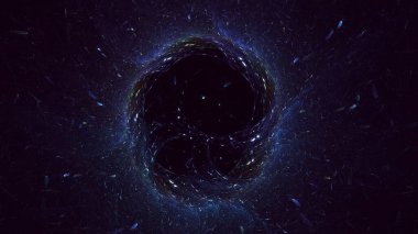 3B soyut renkli fraktal ışık arkaplanı oluşturma